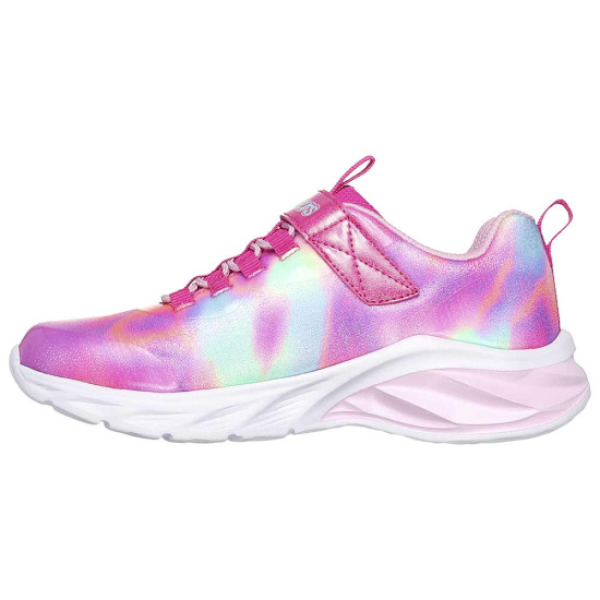 Skechers Bungee And Strap Sneaker W/ Multi Print & Sparkle Mesh Upper